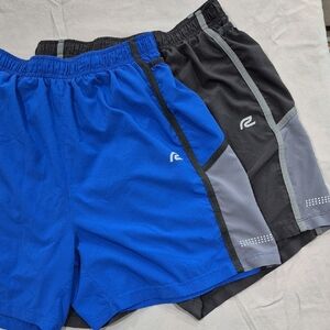 2 Pairs Road Runner 5" Running Shorts, Blue & Black, Medium